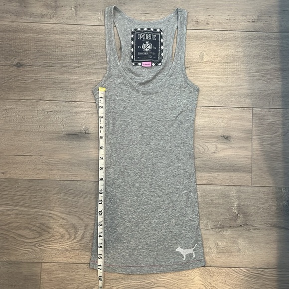 Grey retro victories secret PINK tank top -✨RARE - Picture 5 of 5